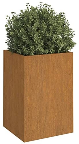 Keketa Fioriera Grigia 42x38x75cm Acciaio Corten,Fioriera,Fioriera da Esterno,Fioriera da Esterno Alta,Vaso Fioriera da Esterno,Vaso Fiori Esterno,Fioriere da Esterno Grandi,Letto per Orto Rialzato