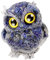 mookaitedecor 3 Inch Lapis Lazuli Crystal Owl Figurine Ornament for Home Office Decor Housewarming Gift Large Blue Owl Gift for Men Women, Resin Stone Animal Sculpture Statue Good Luck Ornament
