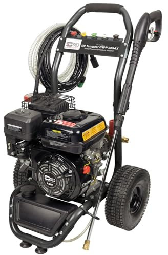 SIP TEMPEST CW-P 225AX Petrol Pressure Washer, 7hp 225 bar 540L/h Portable Jet Wash with 7.5m Hose
