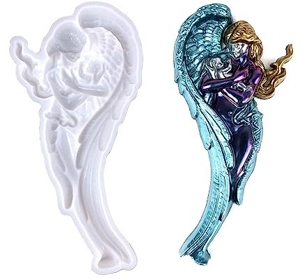 Engel Silikonform Epoxidharz Form, Engel Baby Silikon Form 3D Engel Gießform Engel Fondant Formen Kerzenform Kerze Handgemachte Schokoladenform Seifenform DIY Kuchen Dekoration Werkzeuge