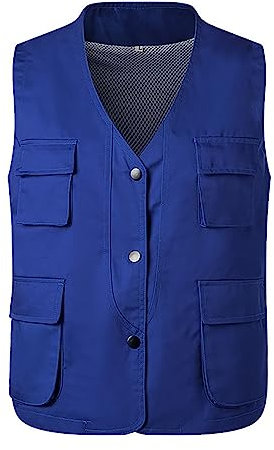 Mymyguoe Warnweste für Herren und Damen Multifunktionsweste atmungsaktive Angelweste Outdoor Kleidung für Jagd Camping Wandern Funktionsweste mit Reißverschluss Reflektierende Weste Arbeitsweste Gelb