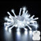 Dalugo White Fairy Lights, 3M 30 LED Cold White String Lights with 6h Timer, IP65 Waterproof Battery Powered Fairy Lights for Indoor Outdoor Christmas Decorations