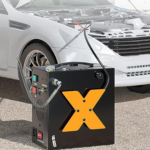 HLGKBY 310Bar High Pressure Air Compressor PCP Air Compressor Paintball Scuba Tank Compressor HPA Pump Fill Station Oil-Free Powered by 12V DC or 220V AC