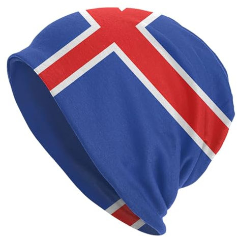 Melbrakin Island-Flagge, niedliche Flagge, Beanie-Mütze, Totenkopf-Mütze, Schlafmütze, lässiger Schal, Kopfbedeckung für Männer und Frauen