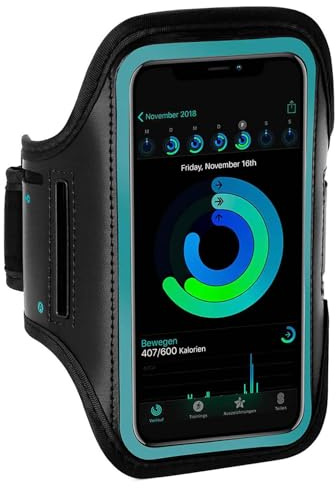 ONEFLOW Workout Case für Sony Xperia 5 V Sportarmband zum Joggen mit Touch Fenster, Handy Armband für Sport und Outdoor, Handyhalterung für den Arm, Lauftasche Jogging, Blau