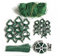 KARAT Rankhilfe für Garten Set Ranknetz für Tomaten und Gurken 2 x 5m Pflanzennetz, 20 Pflanzenclips, 20 Pflanzenbinder Klett, 20m Bindedraht mit Cutter, Gartennetz für Gemüse Kletterpflanzen