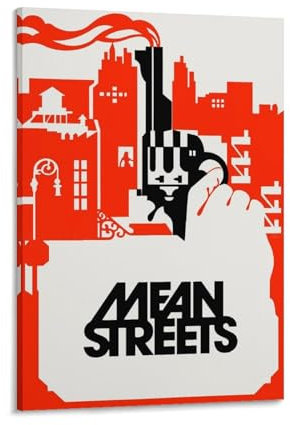 LIANGSHUANG 1973 Crime Drama Films Mean Streets Poster Kunstwerke Bild Druck Poster Wandkunst Malerei Leinwand Dekor Home Poster 60 x 90 cm