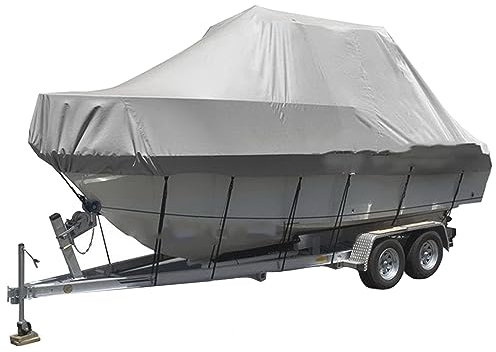 SarueL Bootsabdeckung Persenning, Bootspersenning Bootsabdeckung, Bootsplane Abdeckplane 210D Oxford-Gewebe Wasserdicht UV-Beständig,21 * 24FT=732 * 300CM
