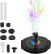 2024 Upgraded Solar Fountain Pump, 2.5W Solar Powered Water Feature with 8 Nozzles, DIY Solar Water Fountain Kit with LED Light,Floating Solar Water Pond Pump for Fish Tank Bird Bath (Round A)