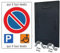 Pubblimania Parcheggio Disabili per paletto con personalizzazione Cm 40x60 In metallo con kit di staffe e bulloni per installazione a Paletto (Disabili)