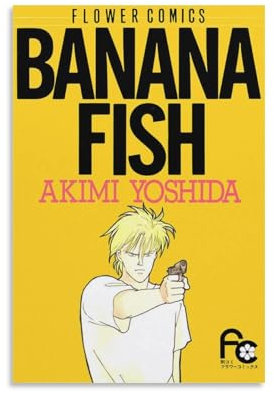 Banana-Fish-Comic-Serie, Kunstposter, Wandkunst, Poster, Drucke, Heimdekoration, Bild, Leinwand, Malerei, Poster, 50,8 x 75 cm