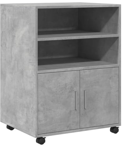 vidaXL Rollschrank Betongrau 60x48x81 cm Holzwerkstoff