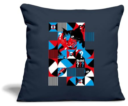 Die Drei Fragezeichen Abstraktes Katzen Design Kissenbezug 45x45 cm