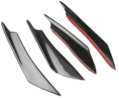 Bqieai 4PCS Auto PVC Front Stoßstange Spoilerlippe, für Citroën 2 CV Acadiane AMI AMI Electric AX Axel Berlingo Spoiler Canards Wind Messer diffusor Flossen Car Schützen Zubehör,E