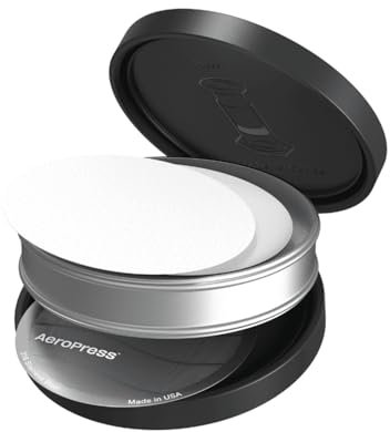 AeroPress Travel Coffee Filter Holder, Dual-Compartment Coffee Filter Case for AeroPress Standard and XL Filters, Waterproof Aluminum Storage for Paper and Metal Filters, Compact & Durable for Travel