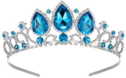 Qiwenr Krone Damen, Prinzessin Krone, Prinzessinnenkrone Eleganter, Hochzeit Braut Kristall Tiara, für Hochzeit, Abschlussball, Partys, Festumzüge, Prinzessinnenpartys, Geburtstagsfeiern Usw