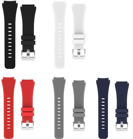 Lamshaw Correas de Clásico Silicona Compatible con Blackview Smartwatch W60-2,01 Correas, Correa Deportivas Suave de Repuesto para Mujeres y Hombres