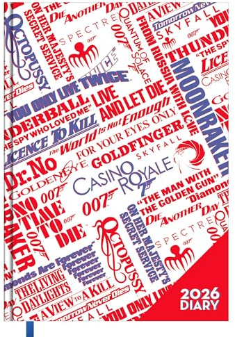 JAMES BOND Buchkalender im Format 14,8 x 21
