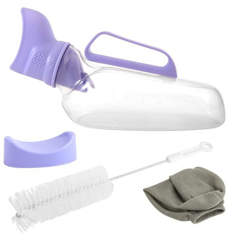 Urinflasche für Frauen, Urinflasche rür Unterwegs, öFfnung aus Silikon,Pinkelhilfe Frauen, Urinella Weibliches, Pinkelhilfe Damen, Urinal Damen, Wiederverwendbare, Tragbare Toilette, Reisen,Auto1200ml