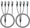 USB C Multi Cable de Carga,[1.8M 2Pack] 3 en 1 Cargador Multiple Nylon Cargador Multiple USB con Micro USB Tipo C Lightning de Cable Carga Rapida para iPhone 16/15/14,Galaxy S24/S23,Pad Pro/Mini