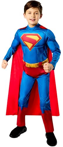 Rubies Offiziel DC Comics Deluxe Superman Kinderkostüm,Verkleidung für Kinder,Größe 7-8 Jahre