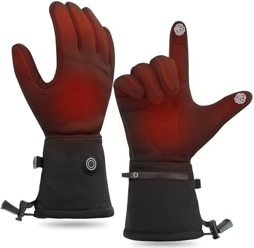 Heated Gloves for Men and Women - Rechargeable Electric Battery, Heated Glove Liners with 3 Heat Settings for Skiing, Work & Outdoor Winter Activities, Hand Warmer
