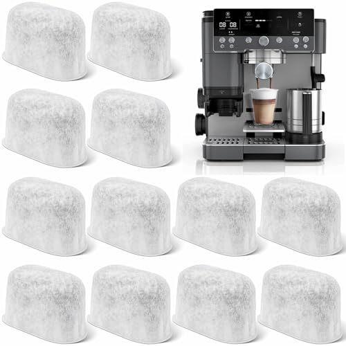 12 Stück Filter für Ninja Luxe Premier/Pro/Essential Kaffeemaschine | Hocheffiziente Filtration, Luxe Cafe Zubehör Aktivkohle Wasserfilter