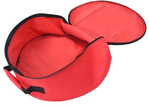 Rote Snare Drum Tasche aus Oxford Stoff Tragbar für Outdoor | Handtragbar, Instrumentenschutz für Unterwegs, Aufbewahrungslösung mit Robuster Verarbeitung, Passend für Snare Drum