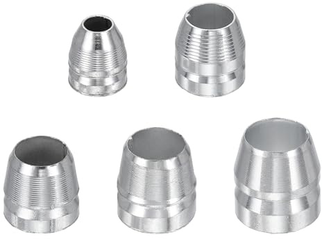 sourcing map 20pcs Round Axe Handle Wedge Kit 8/10/12/14/16mm Bright Safety Metal Handle Wedges Hammer for Axe Claw Hammer Sledge, Silver