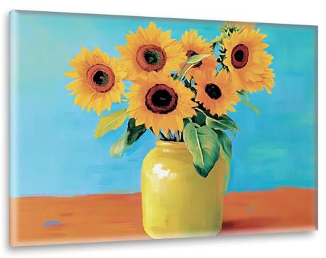 Diamond Painting Frische Blumen Sonnenblume Diamond Painting Erwachsene AnfäNger DIY Set Erwachsene Bastelset für Weihnachtsdeko Bilder Gilt für Wohnzimmer und Schlafzimmer Wanddeko 70x95cm M-y-365
