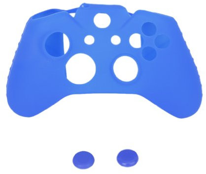 Generic Protective Silicone Skin Case Cover + 2 Caps for XBOX ONE Game Controller Joystick---Blue [Importación Inglesa]