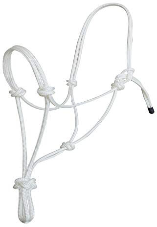 Hunters Saddlery Knotenhalfter für Pferde kompatibel mit Parelli Natural Horsemanship (Fohlen, Weiß)