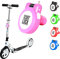 SCOOT LOCK® Portable Combination Scooter Lock New Reinforced Scooter Lock Steel Wire Chain Cable Micro Trunki Birdie Ozbozz EVO for Kids Children and Adults (Pink)