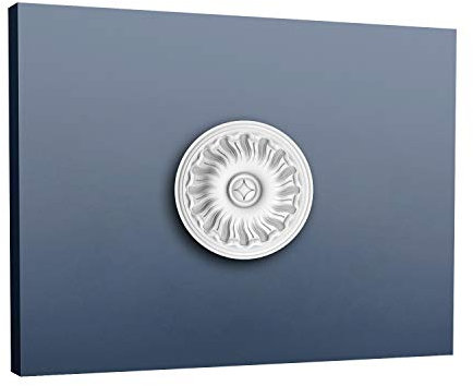 Ceiling Rose Rosette Orac Decor R11 LUXXUS Medallion Centre quality classic decorative white 19 cm = 7.4 inch diameter