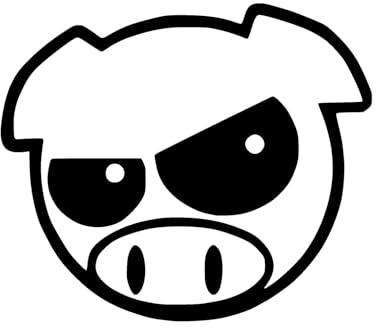 Böses Schwein 14x12cm Car Auto Aufkleber Bad Pig Simpsons Tuning JDM OEM Sticker in 18 Farben