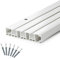 DQ-PP GARDINENSCHIENE | 360cm | PVC | 3-läufig | Weiss | inkl. Befestigungsmaterial | 3,6m (4 x 90cm + 3 x Verbinder) | Gardinen Schiene Vorhangschienen
