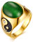 LAFATINA Biker Tai Chi Yin und Yang Ringe Herren Daumen Siegelring Edelstahl Bandring Siegel Ringe Tigerauge Stein Tai Chi Klasse Ringe