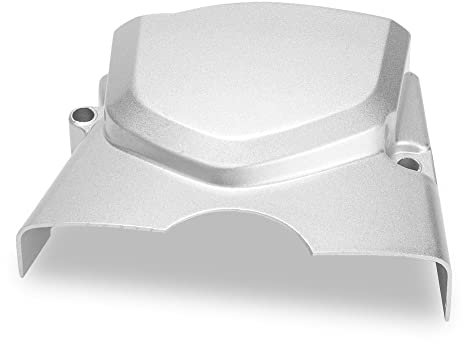 Gorgeri Cubierta del piñón del motor, cubierta del piñón del motor izquierdo Ajuste para 50cc 70cc 90cc 110cc 125cc Dirt Pit Bike Quad Bike ATV Go Kart (Plata)