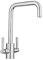 JASSFERRY Modern Kitchen Mixer Tap High Swivel U-Style Spout Sink Faucet Single Double Handles Chrome Polished