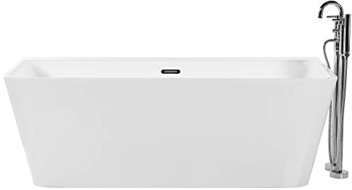 Baignoire Minimaliste Acrylique 170 x 80 cm Rectangulaire Blanche Hassel