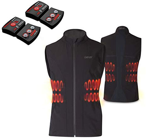 Lenz HEATED VEST SET m. 1800 Li-Ion Akku Beheizbare Weste Heizweste Herren Wärmeweste mit Akku beheizte Weste mit Heizung heizbare Weste