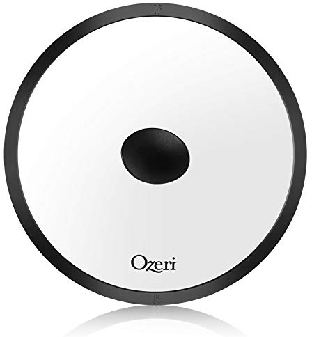 Ozeri GL3-26 Earth - Tapa para sartén (silicona, cristal templado, GL3), color negro