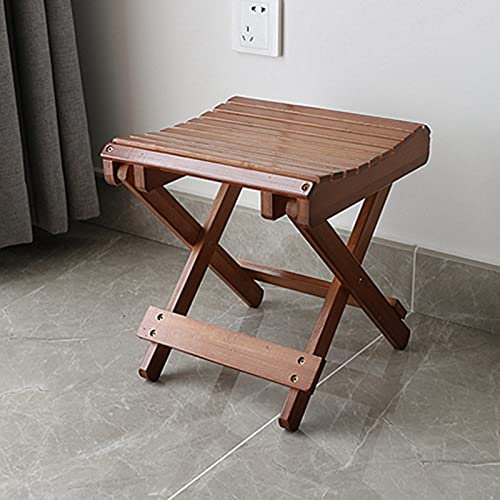WL-ZZZ Duschsitzbank Holz Badehocker Tragbare Outdoor Haushaltsplatz Bambusstuhl Dusche Hocker Faltmöbel Angelstuhl Sitz Badezimmerhocker Fußstütze