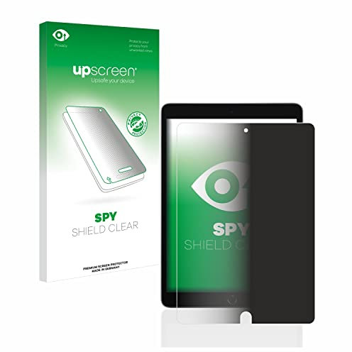 upscreen Anti-Spy Blickschutzfolie für Apple iPad 10.2 WiFi 2021 / WiFi Cellular 2021 Made in Germany, Privacy Folie [Blaulichtfilter]