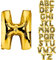 DekoRex Folienballon Gold 82cm Luftballon Geburtstag Hochzeit Deko (Buchstabe H)