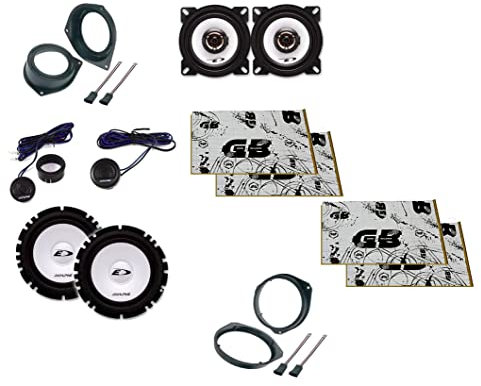 Kit 6 Casse Per Fiat Grande Punto Grande Qualità Con Adattatori E Supporti + insonorizzante