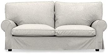 COMFORTLY Ersatzbezug für 2-Sitzer, handgefertigt, kompatibel mit EKTORP Schlafsofa – nur Bezüge (Leinenmischung, Leinen)