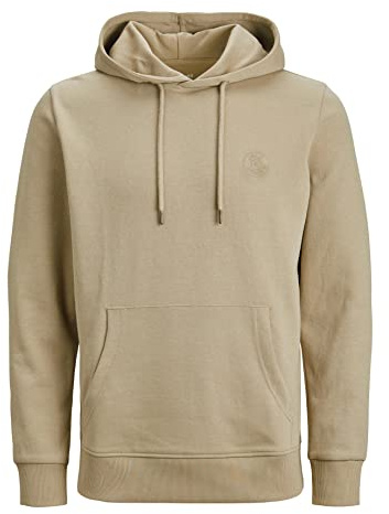 JACK & JONES Jjebasic Logo Hood Sweat À Capuche Homme, Beige (Crockery), XXXL (EU)
