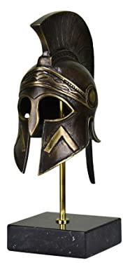 Leonidas Kriegerhelm antiker griechischer Bronze-Metall-Kunstskulptur Statue