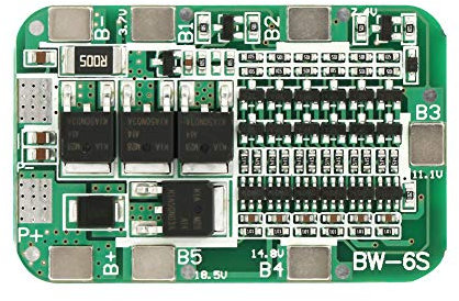 Fyearfly Carte de Protection de Batterie au Lithium, Carte de Protection de Chargeur de Batterie au Lithium, Carte de Protection de Batterie 6S 12a 22V 24V BMS PCB pour Cellule Li-ION 18650